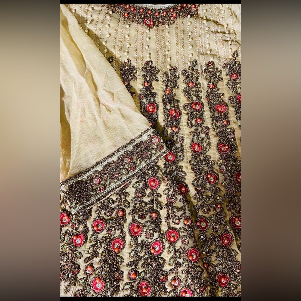 Long frock with capri and duppata